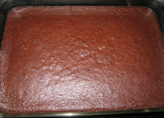 Uncut gluten free brownies in a baking dish