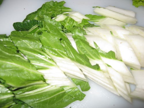 chopped bok choy