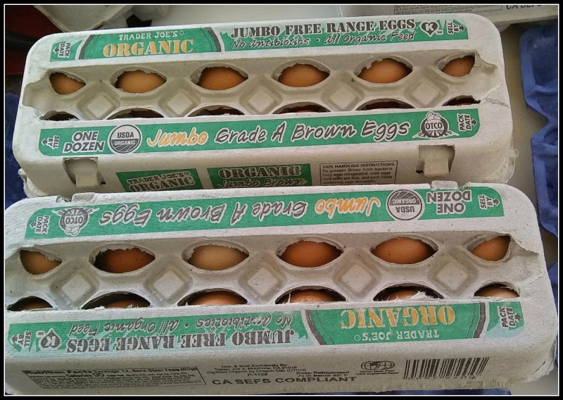 Jumbo eggs in a carton