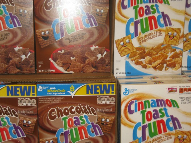 Chocolate and regular Cinnamon Toast Crunch