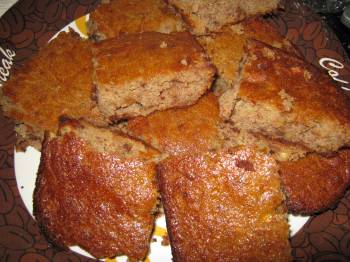 Cut up gluten-free banana bread