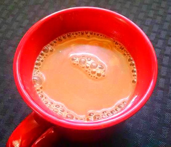 hot chocolate in red mug