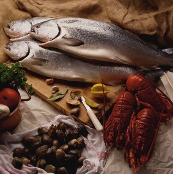 Salmon and sea food