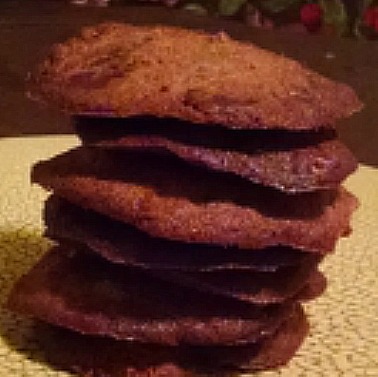 A stack of healthy chocolate chip cookies